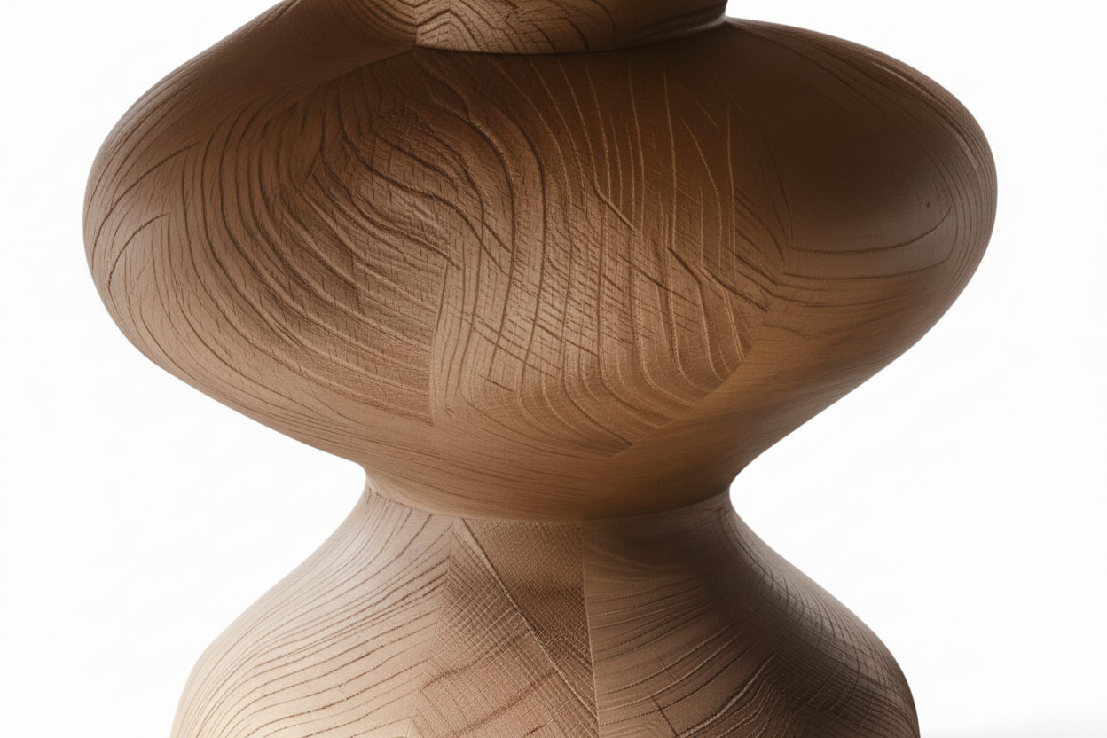 Torno Round — Solid Oak Hourglass Pedestal Dining Table