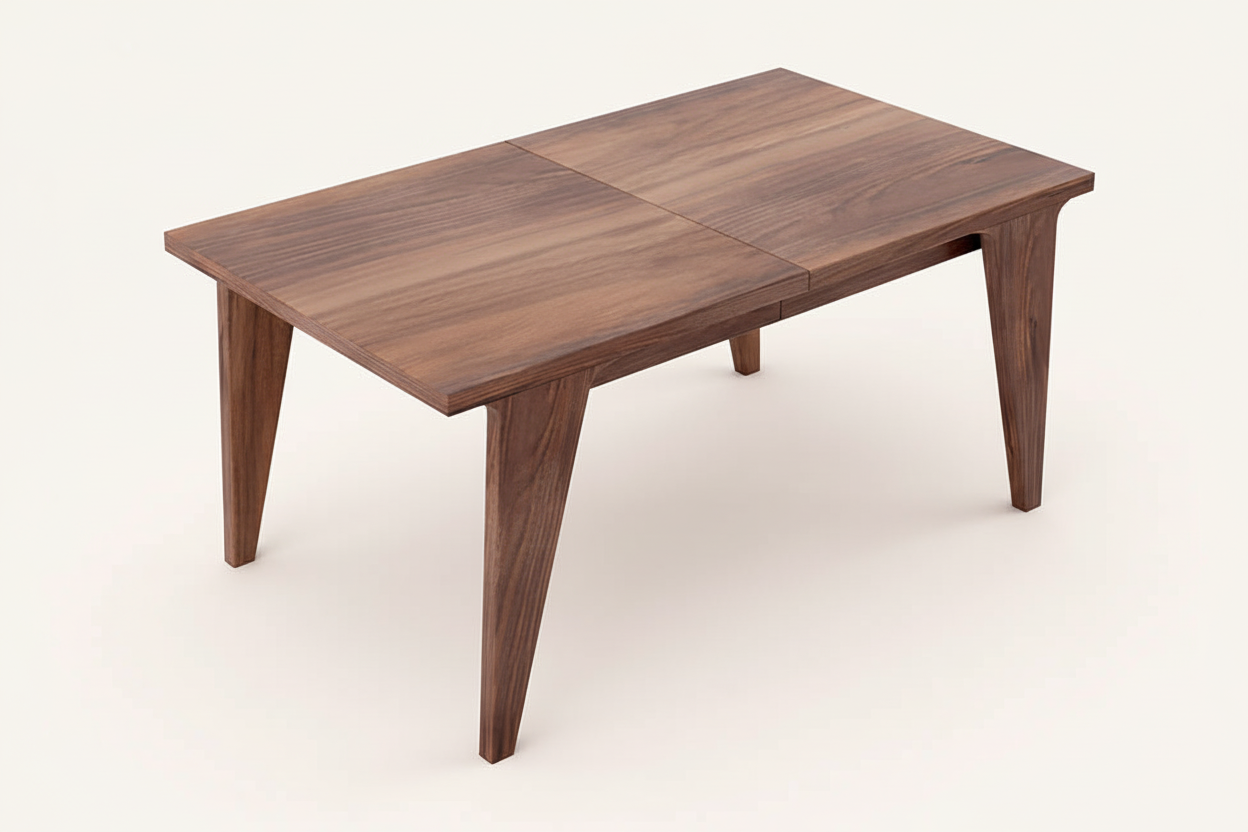 Harja Rect — Solid Walnut Extendable Dining Table