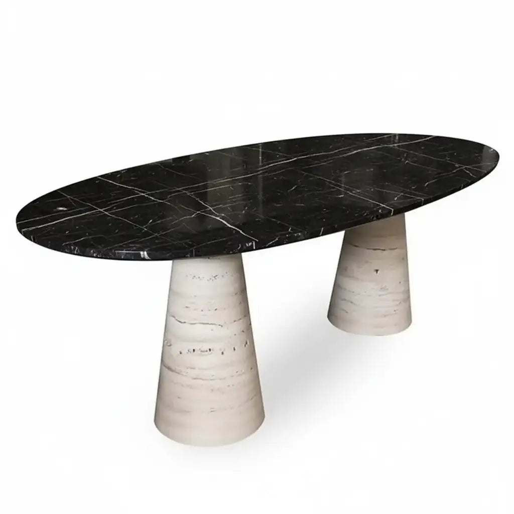 Natural Marble Table — Black Marble Version