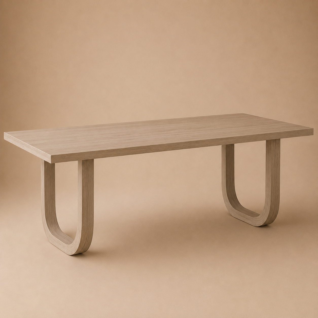 Kaari Rect — Solid Ash Portal-Base Dining Table