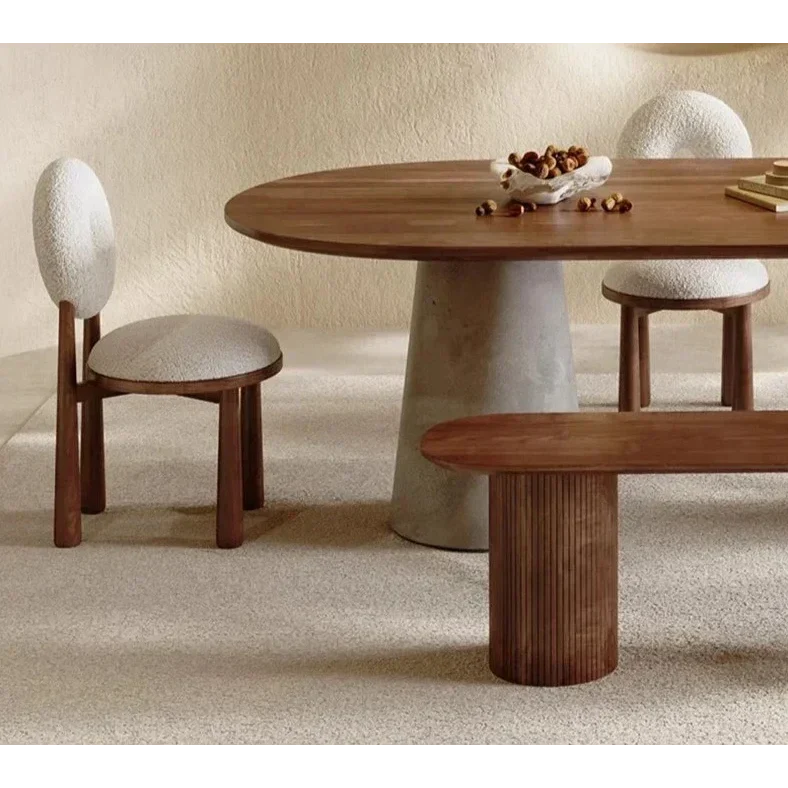 Monolith Solid Wood Dining Table – Luxury Contemporary Design With concrete base | Interiors