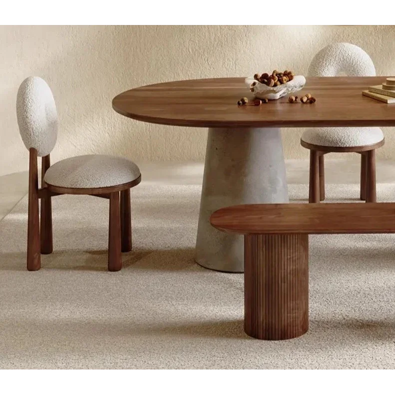 Monolith Solid Wood Dining Table – Luxury Contemporary Design With concrete base | Interiors