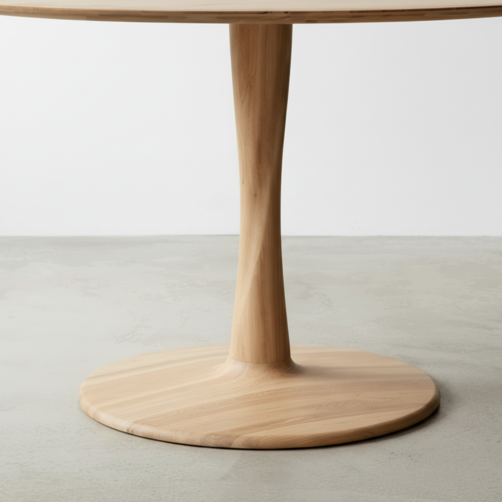 Lehti Oval — Solid Oak Tulip Dining Table