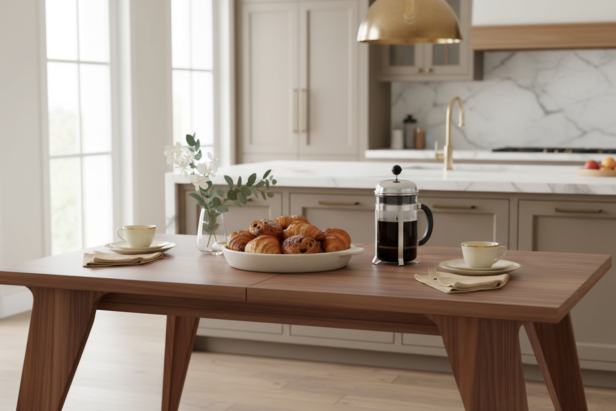 Harja Rect — Solid Walnut Extendable Dining Table