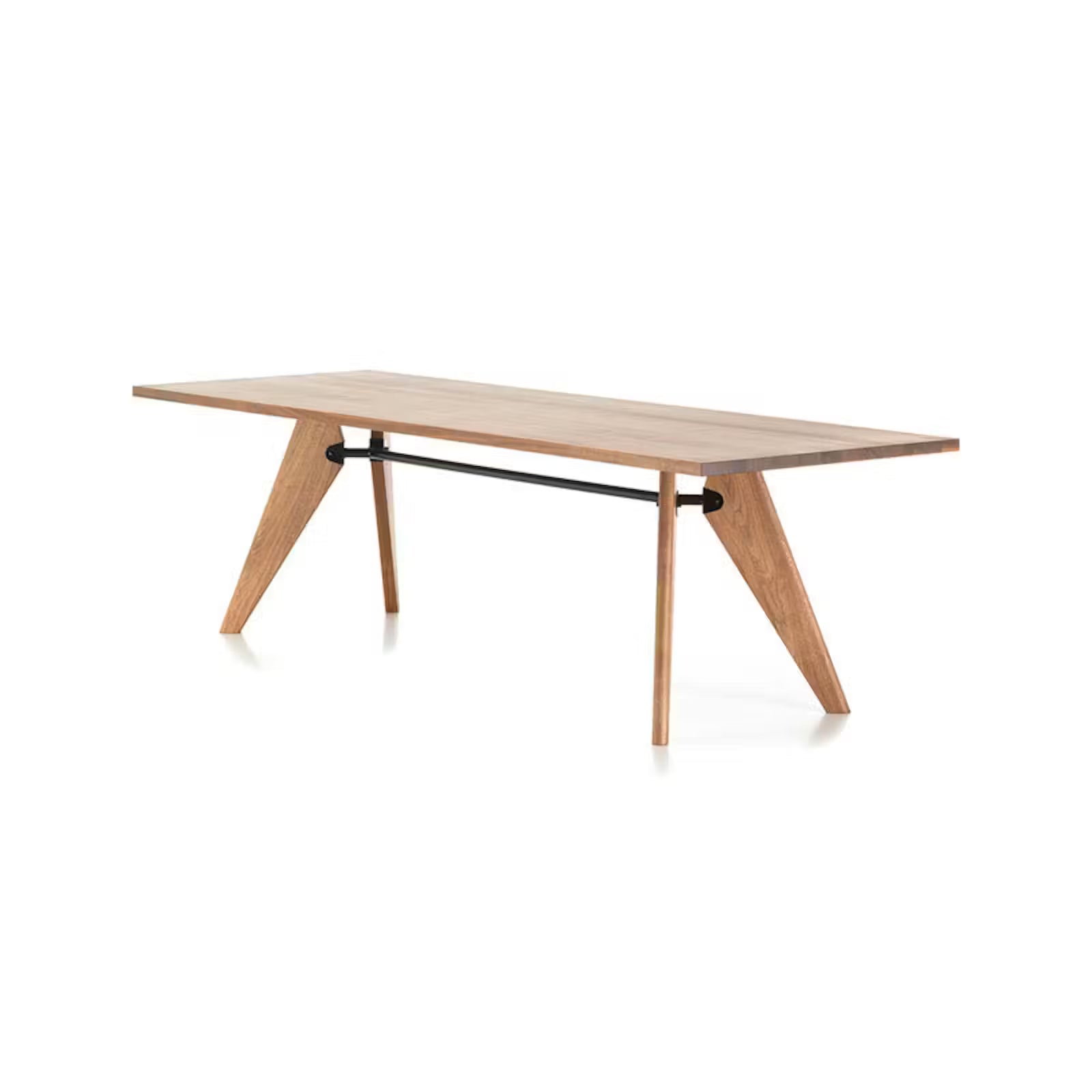 Solki Rect — Solid Oak & Steel Rod Dining Table RISQUE DMCA