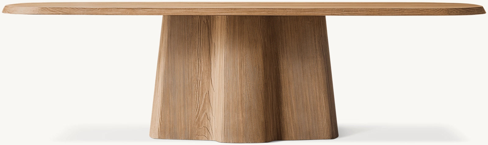 Kukinto Oval — Solid Oak Organic Lobed Pedestal Dining Table