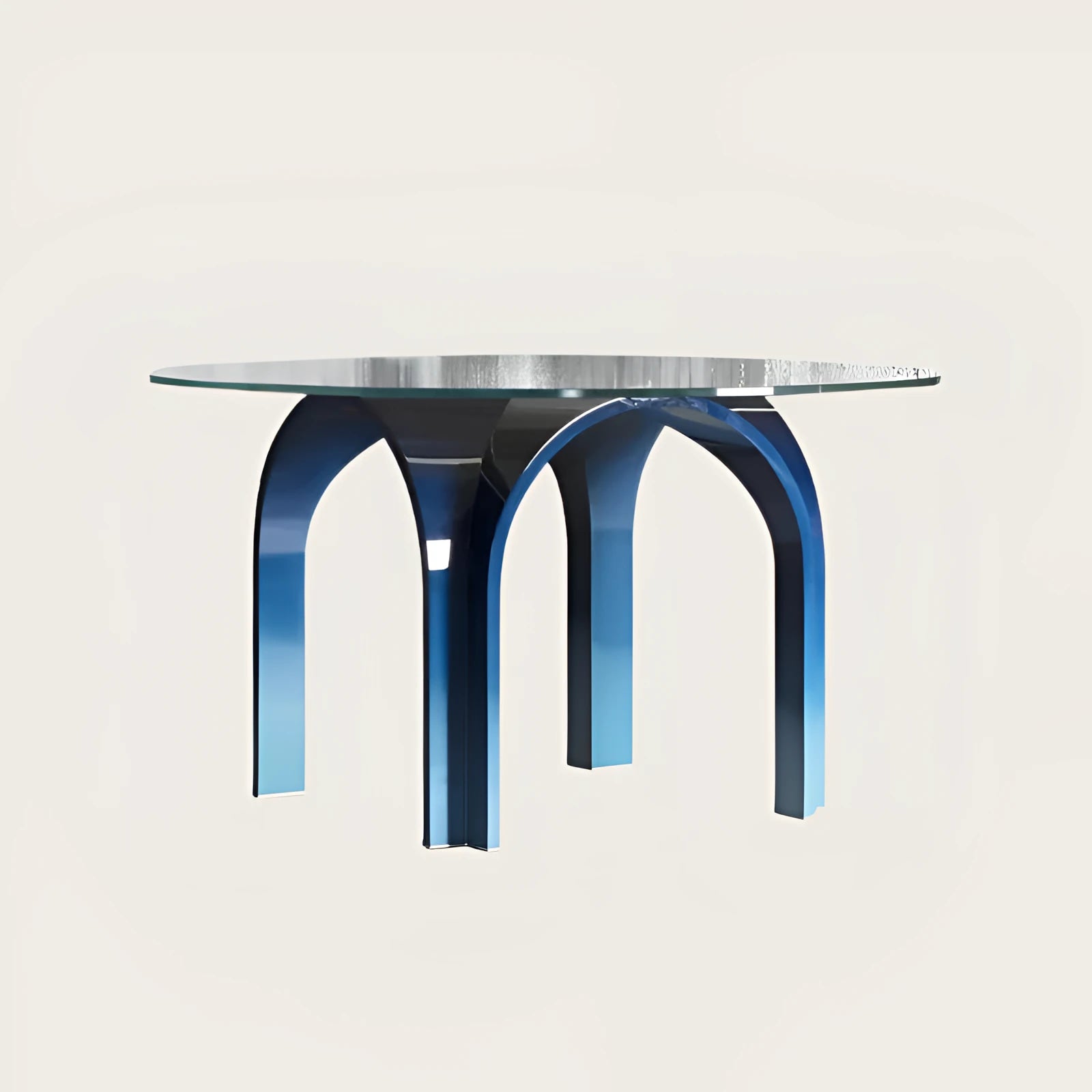 Round Modern Glass Dining Table | HLM-BL322 - Tables