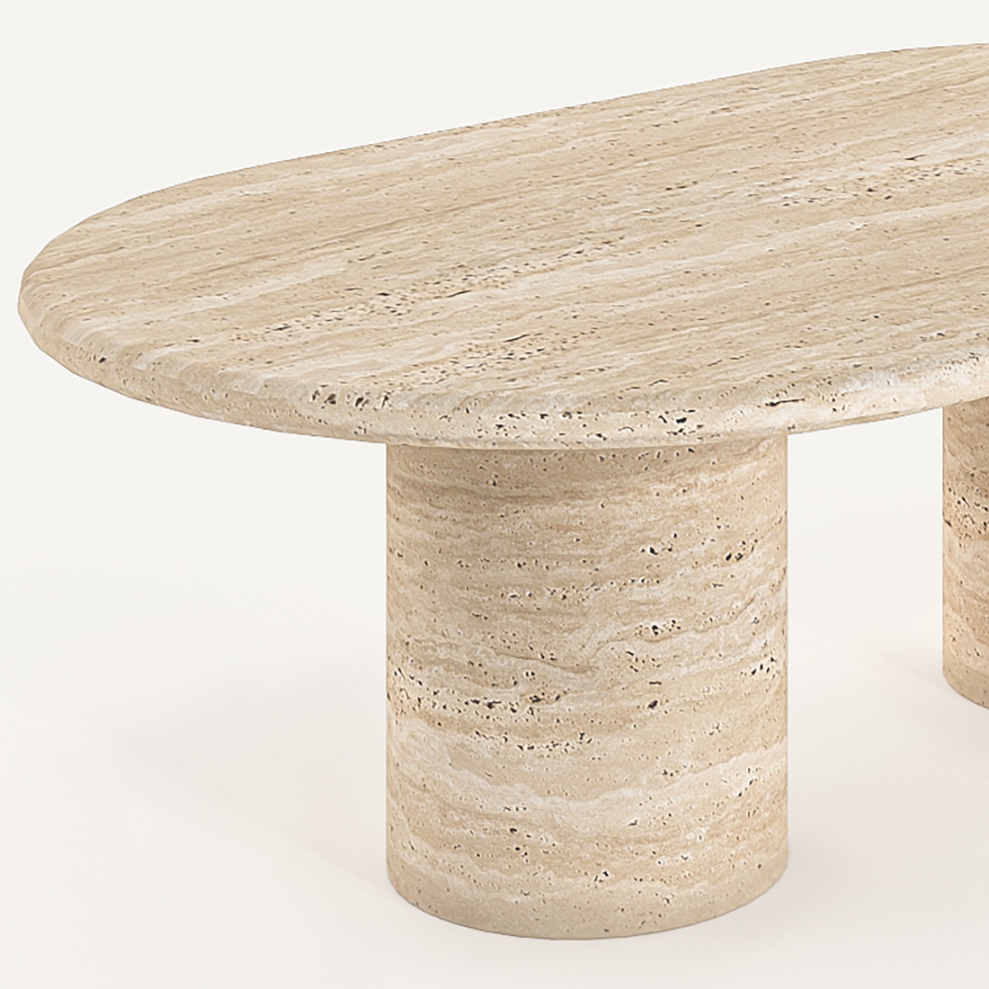Travertine Oval Dining Table | HLMPG025 - Tables