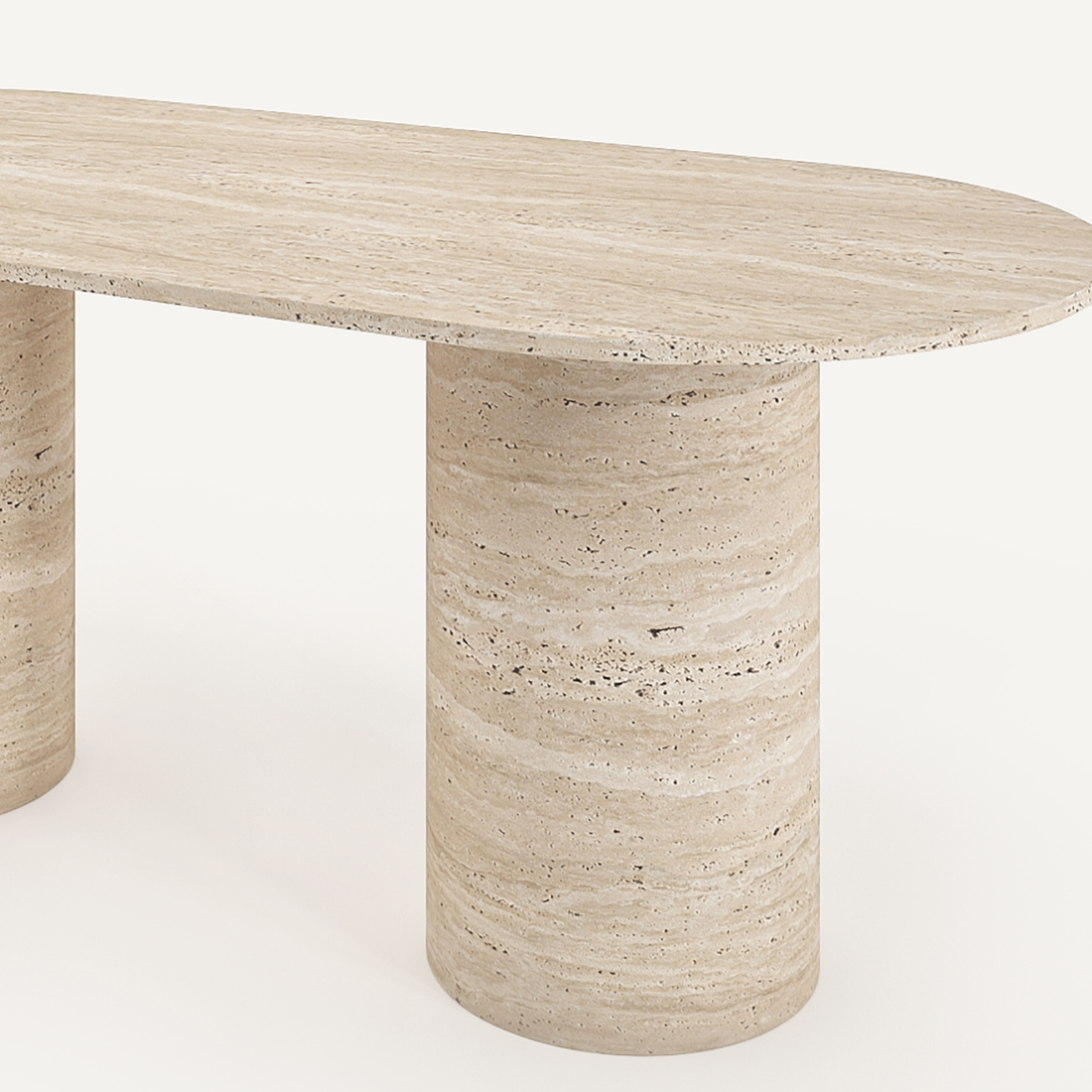 Travertine Oval Dining Table | HLMPG025 - Tables