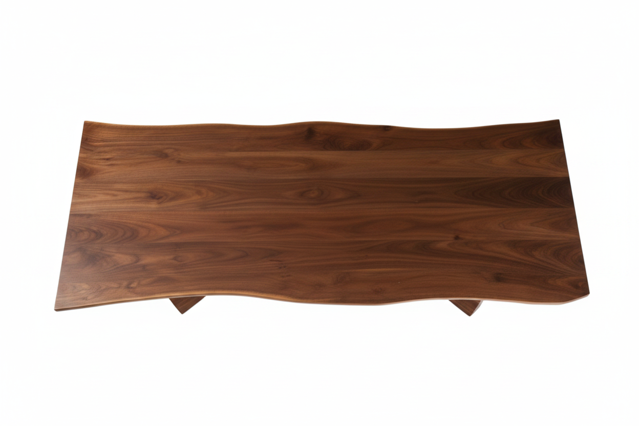 The Siipi Rectangular Dining Table — Solid Walnut with Sculpted Double-Wing Base