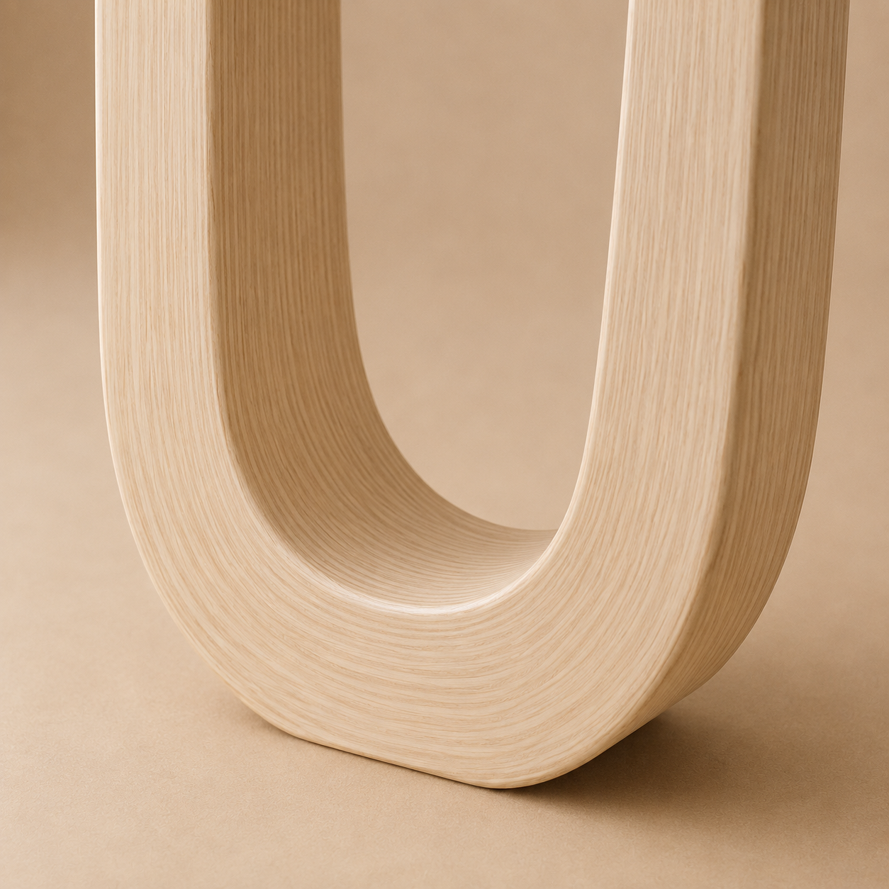 Kaari Rect — Solid Ash Portal-Base Dining Table