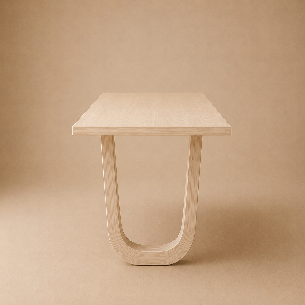 Kaari Rect — Solid Ash Portal-Base Dining Table