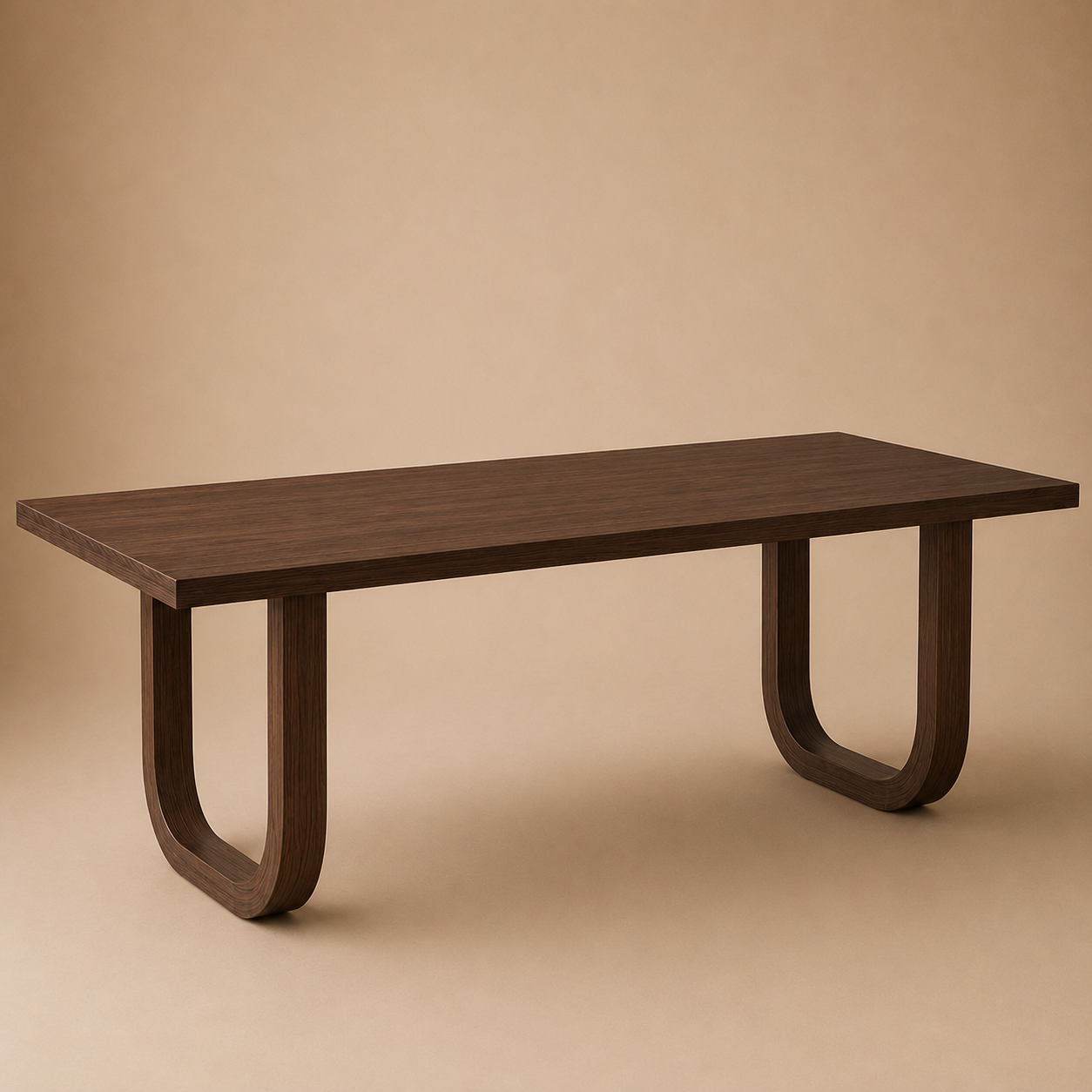 Kaari Rect — Solid Ash Portal-Base Dining Table