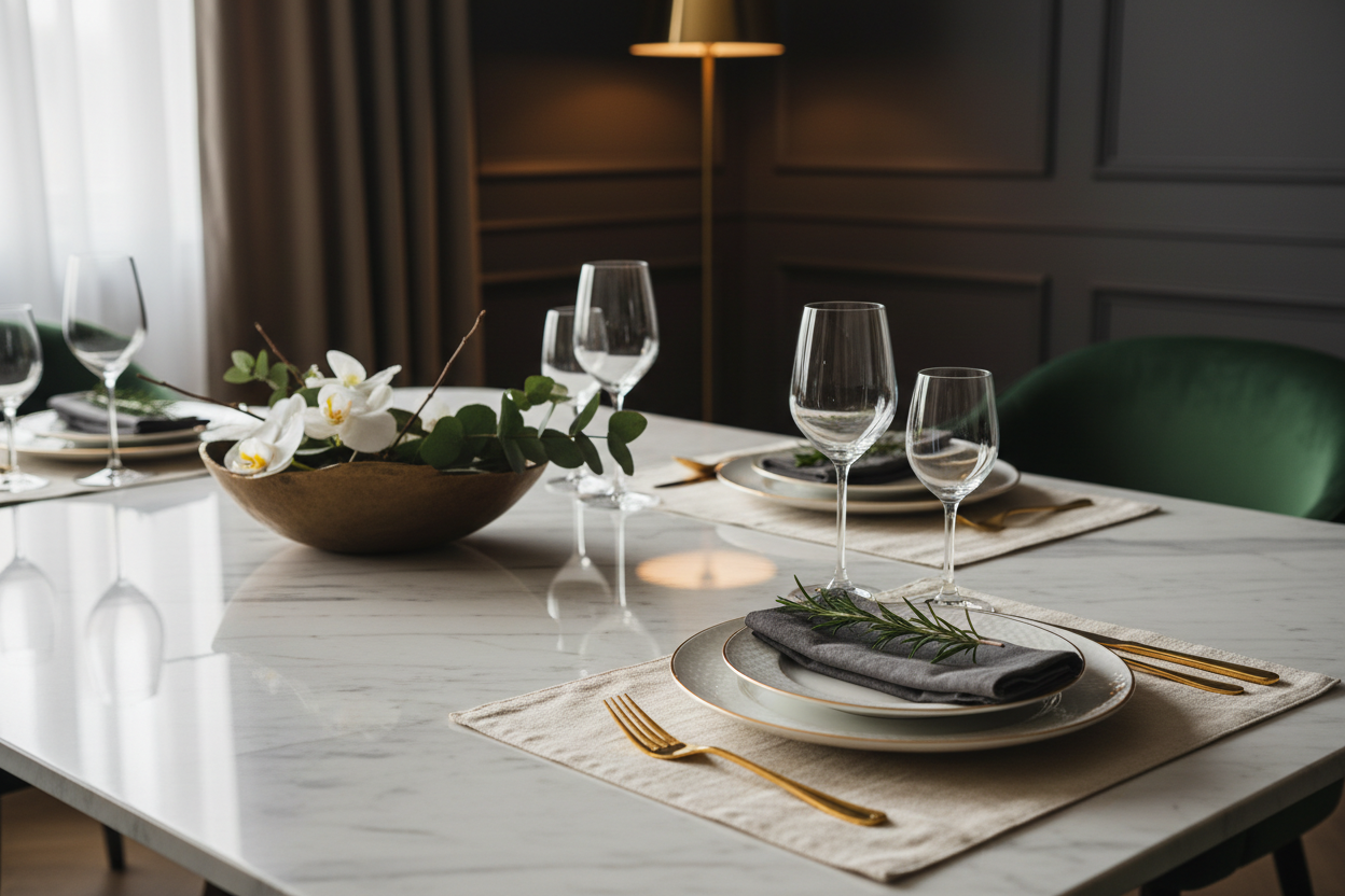 Marble Table Detail