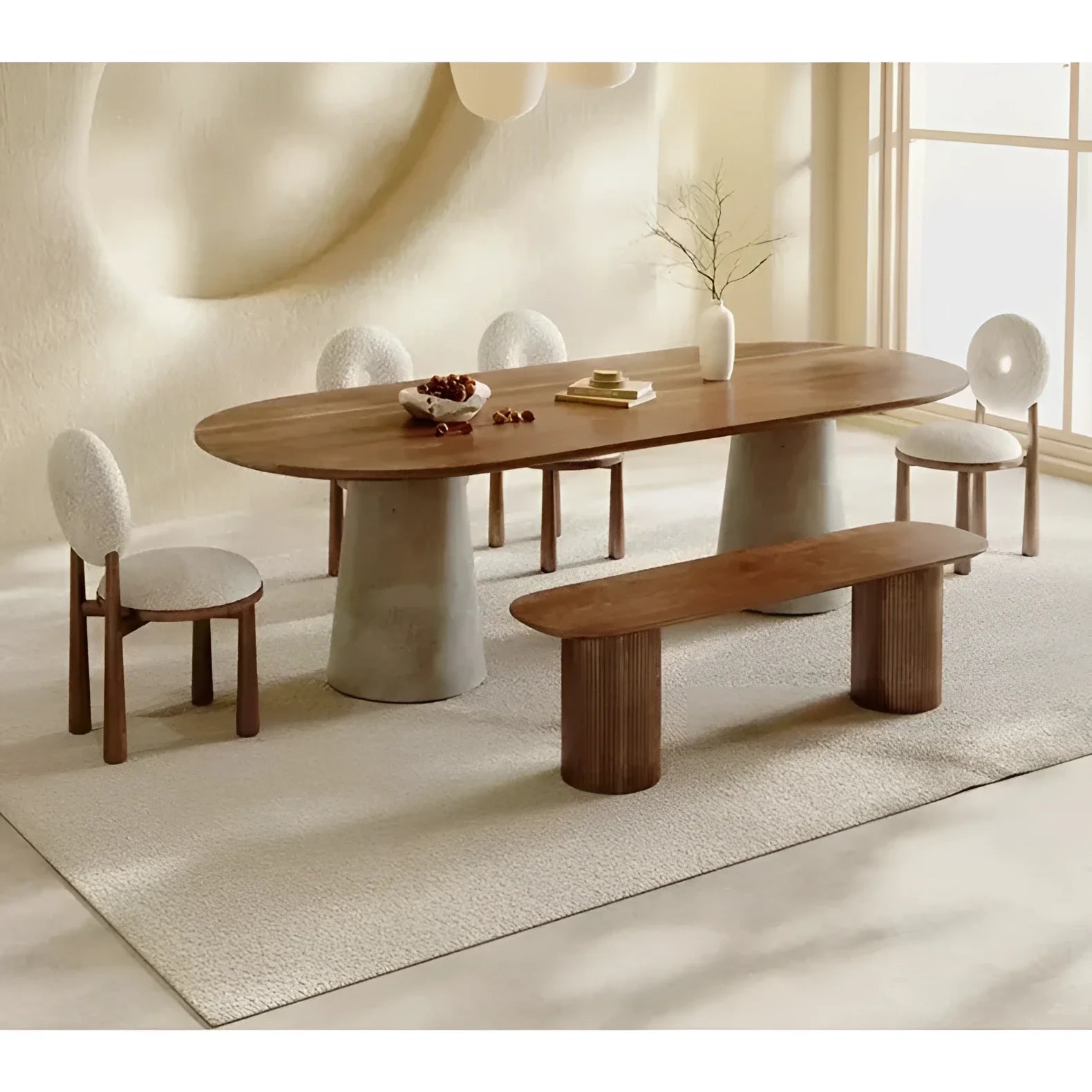 Monolith Solid Wood Dining Table Design | HLM8785LK - Tables