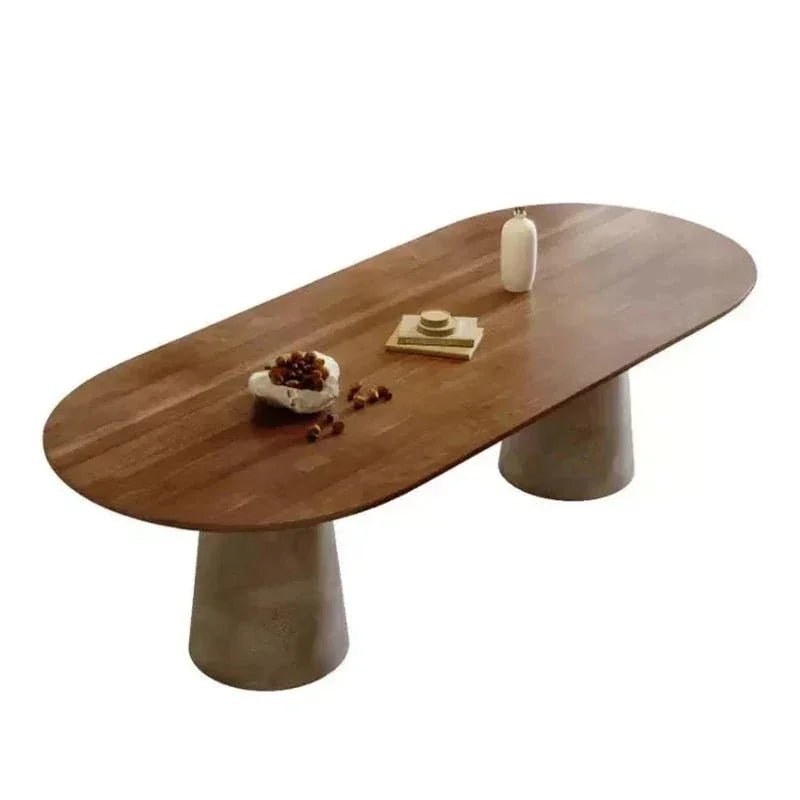 Monolith Solid Wood Dining Table – Luxury Contemporary Design With concrete base | Interiors