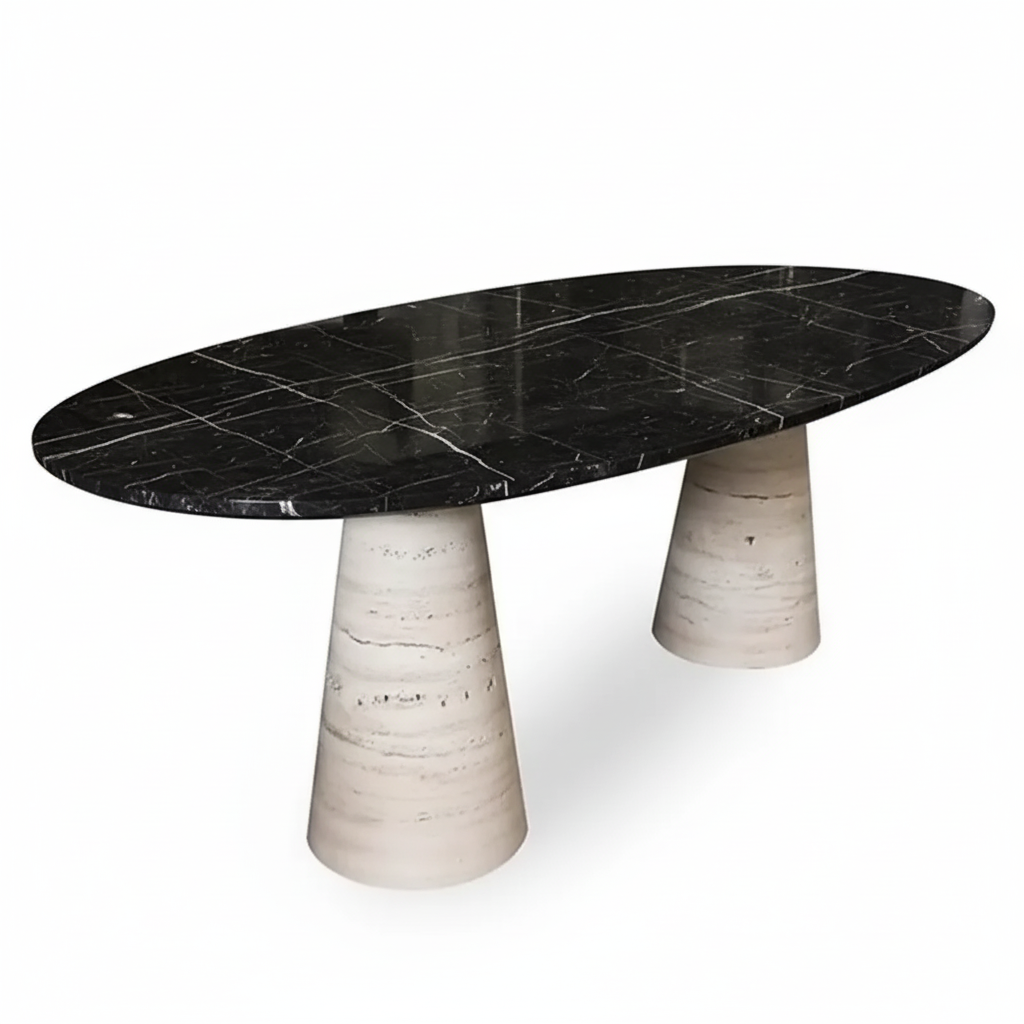 Natural Marble Table — Black Marble Version