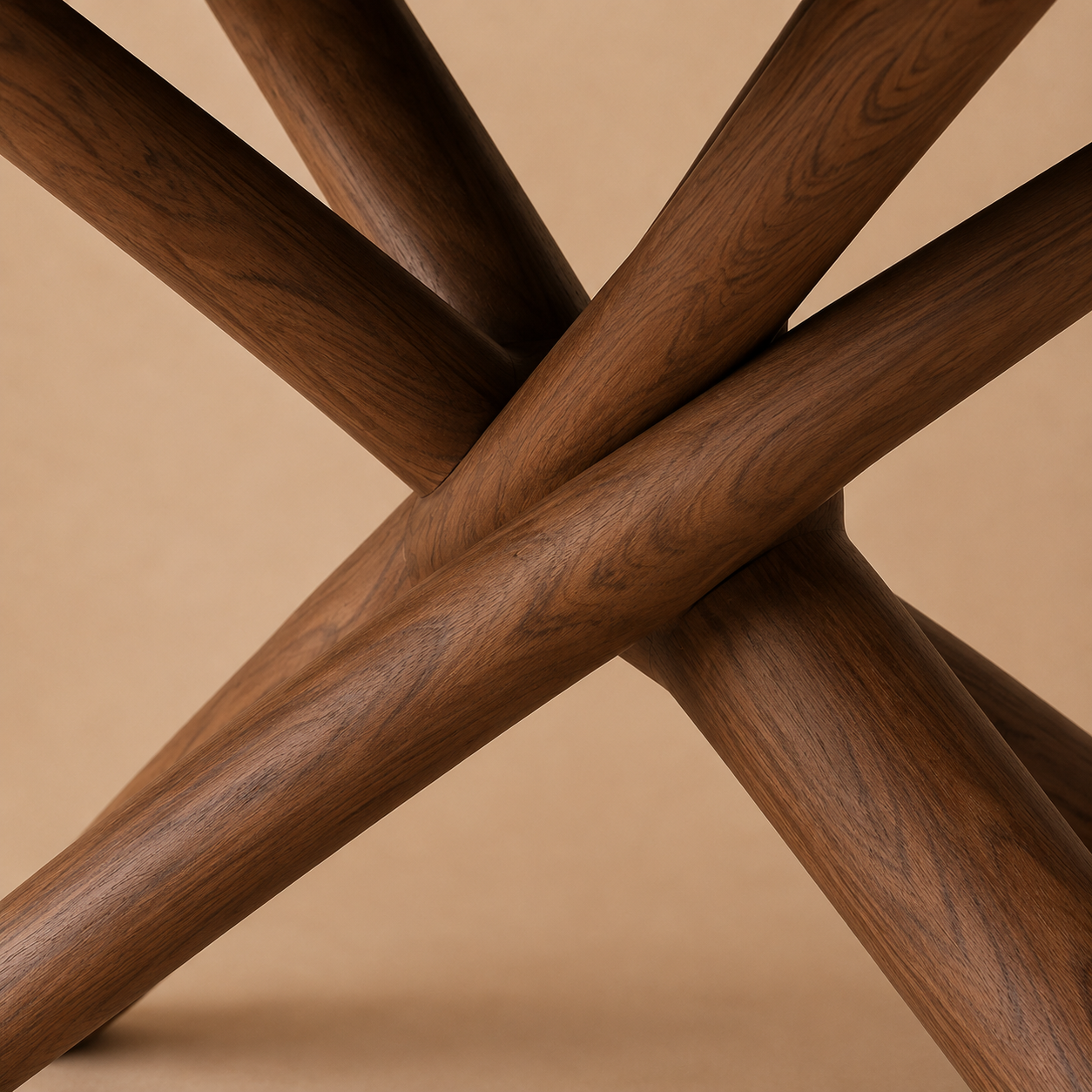 Oksa Oval — Sculptural Marble & Solid Walnut Dining Table