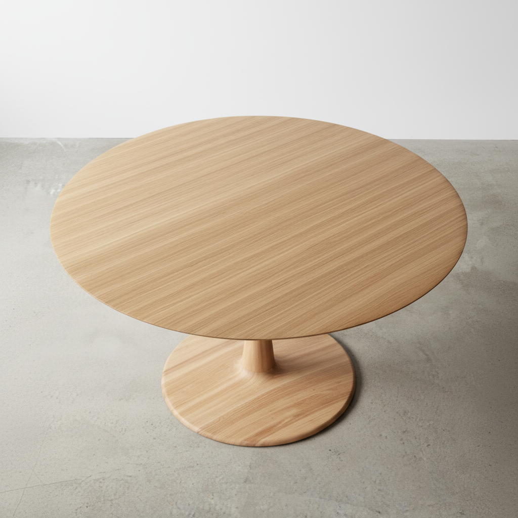 Lehti Oval — Solid Oak Tulip Dining Table