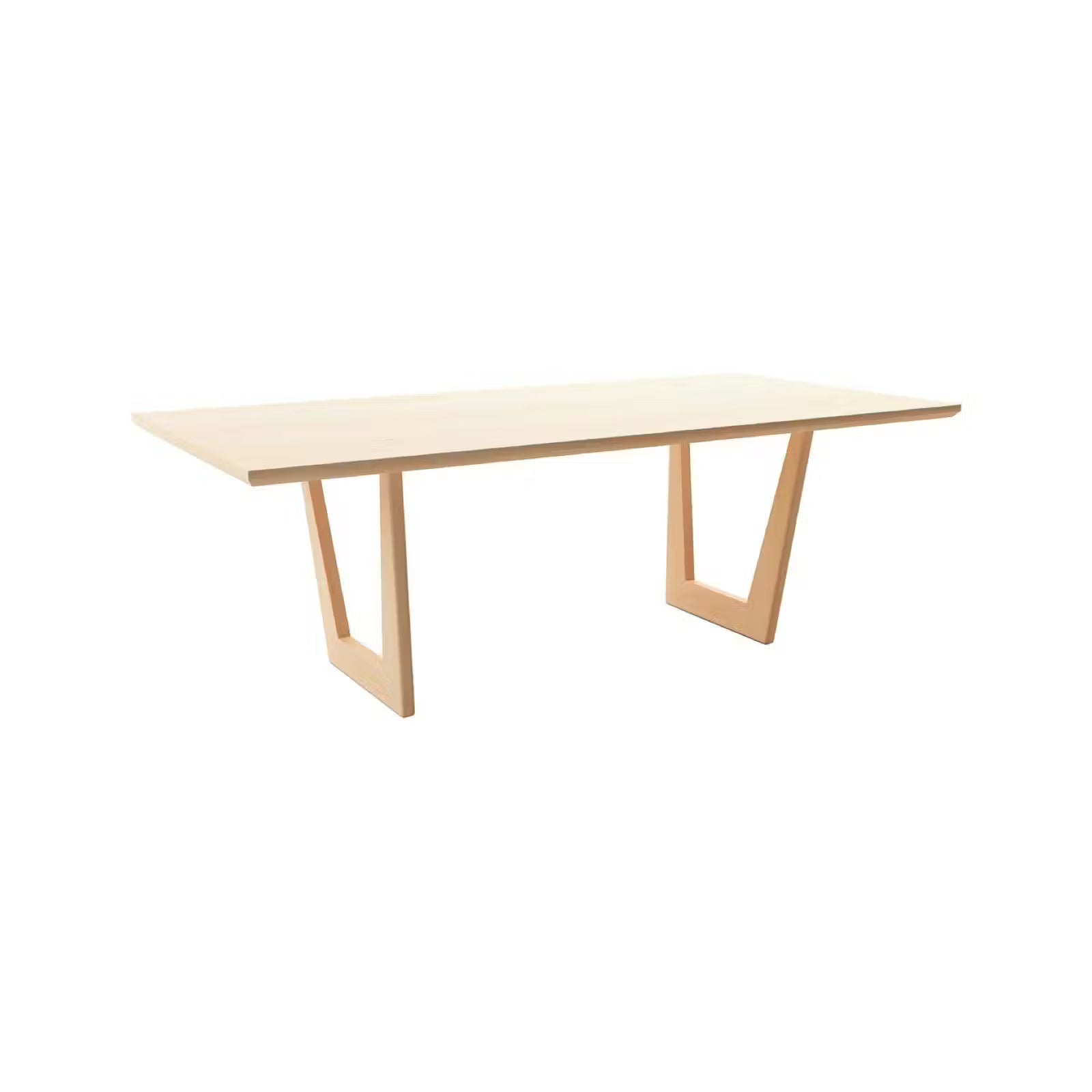 Kaari Rect — Solid Ash Portal-Base Dining Table