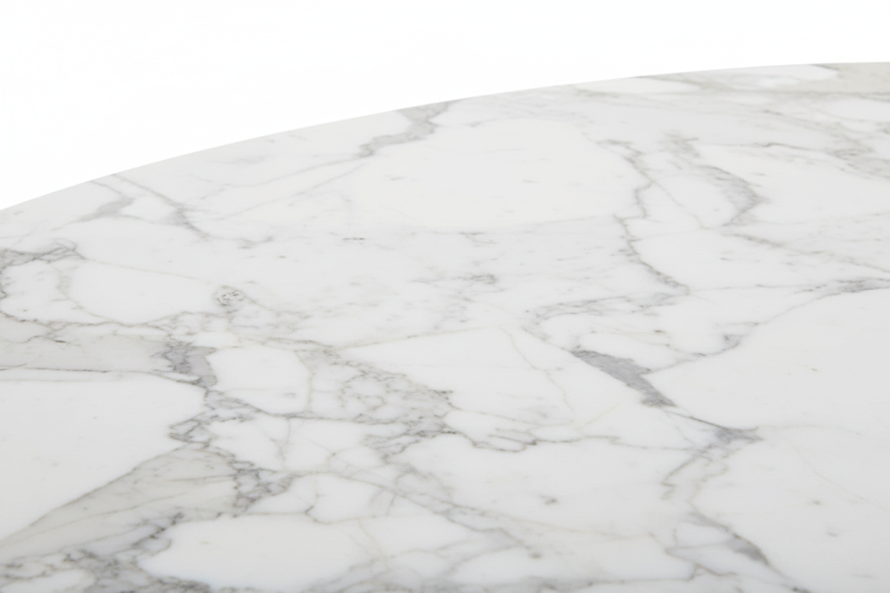 Tähti Oval — Calacatta Marble & Polished Chrome Star-Base Dining Table RISQUE DE DMCA