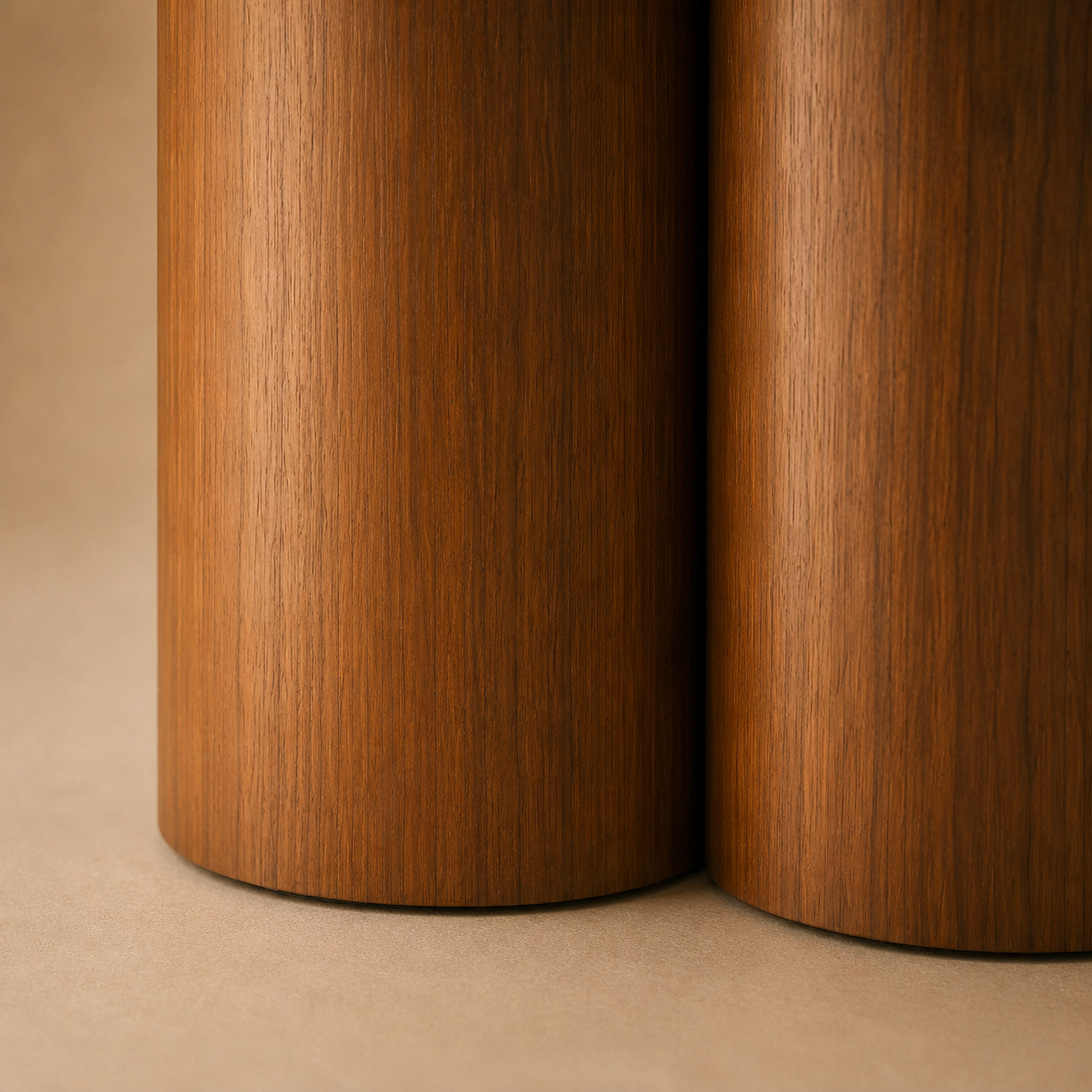 Palo Round — Patinated Metal & Solid Teak Dining Table