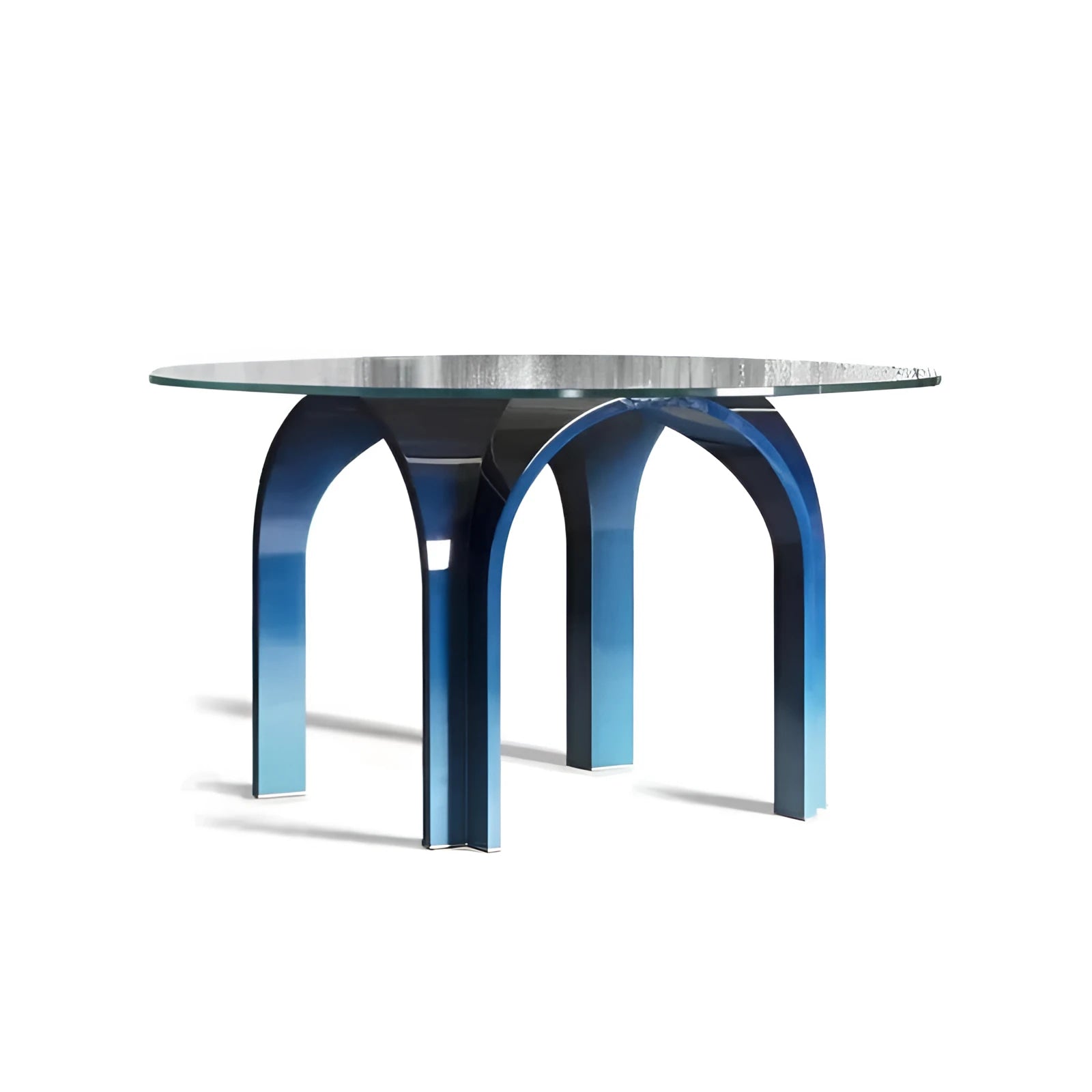 Round Modern Glass Dining Table | HLM-BL322 - Tables