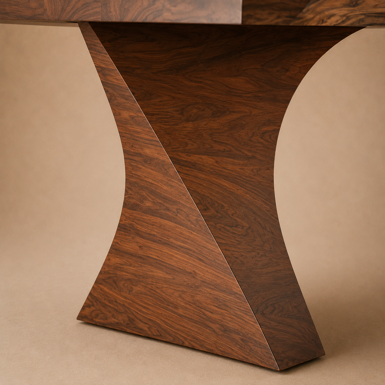 The Siipi Rectangular Dining Table — Solid Walnut with Sculpted Double-Wing Base