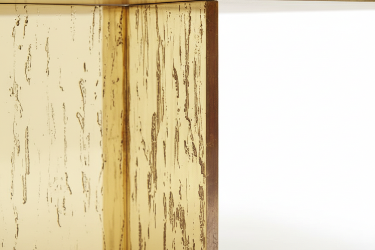 Kulta Rect — Cast Brass Sculptural Monolith Dining Table