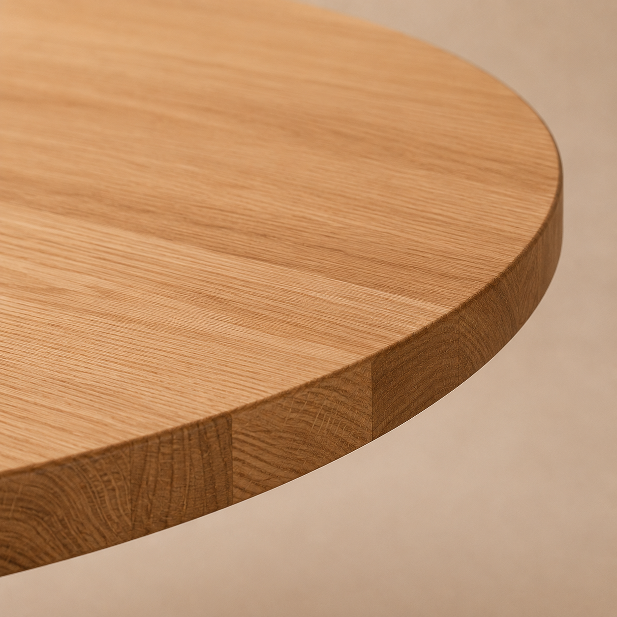 Torno Round — Solid Oak Hourglass Pedestal Dining Table